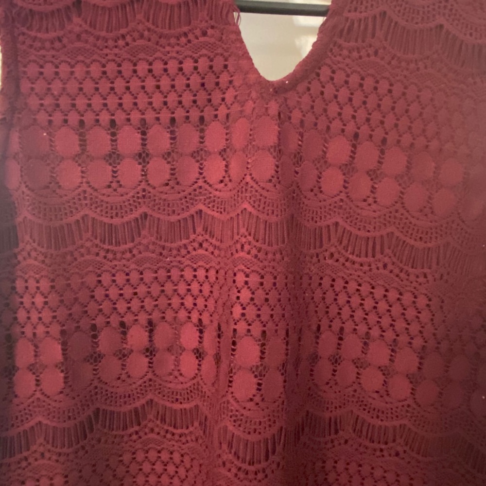 Purple Lace Lined Sleeveless Dress